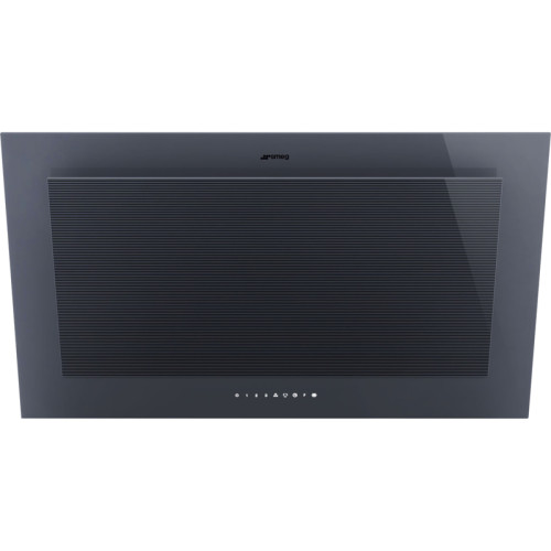 Вытяжка Smeg/ Настенная вытяжка, серия Linea,ширина 90 см,энергоэффективность А+,3 скорости,сенсорное управление,820м/ч, 2 фильтра,цвет Neptune Grey