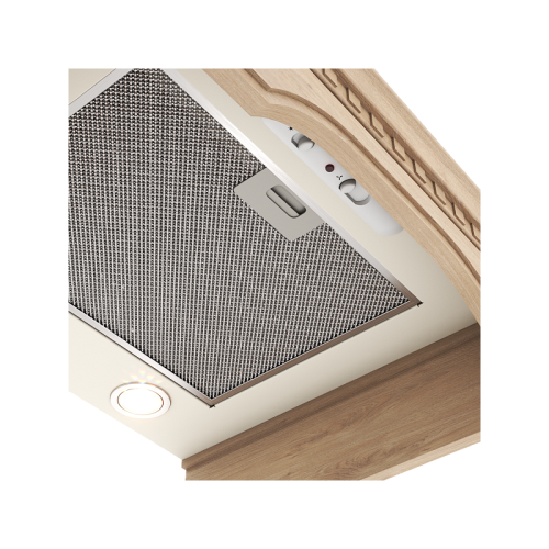 GOOD, Кухонная вытяжка ELIKOR Бельведер Флореале 60П-650-П3Д бежевый/дуб неокр