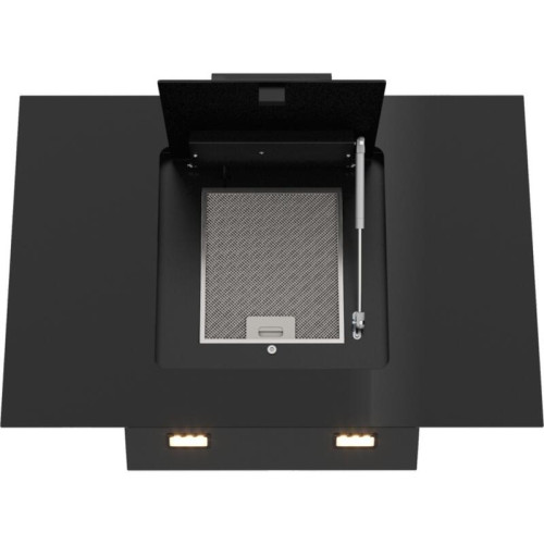 Вытяжка Franke/ BEST, Вытяжка Franke MELODY 90 BK, 90 см, наклонная, сенсорное управление, LED освещение, 3 скорости, 1000 м3/ч, таймер, пульт ДУ, цвет черный
