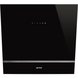 Вытяжки SMEG/ Linea, Вытяжка настенная, 60 см, черное стекло, нержавеющая сталь