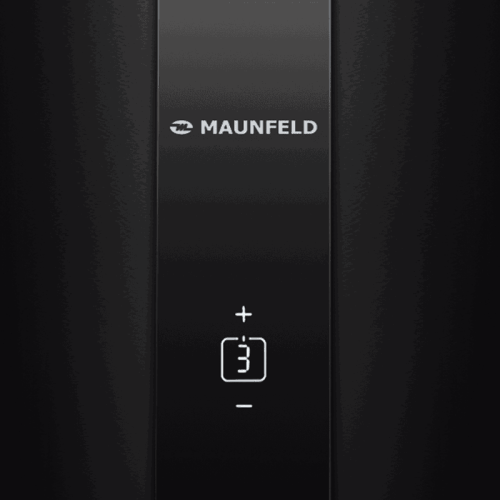 Вытяжка MAUNFELD Lee Wall 35 Sensor Black  островная, 35 см, производительность 1050 м3/ч, 3 скорости, электронное управление, энергоэффективность В, уровень шума 63 дБ, цвет черный