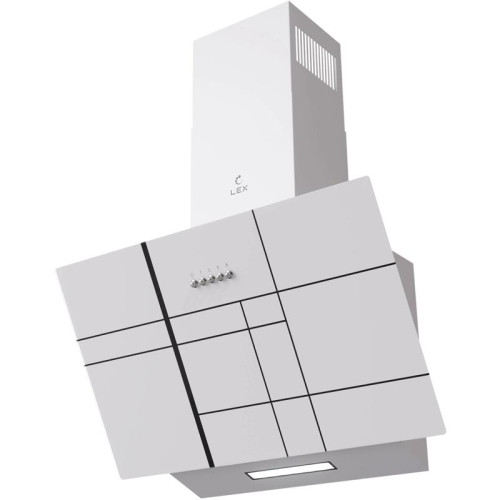 Вытяжка каминная Lex Moza 600 R1 белый управление: кнопочное (1 мотор)
