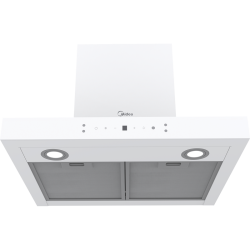 Наклонная вытяжка MIDEA/ MDK/Т-образная вытяжка MIDEA, ширина 60 см, сенсорное управление, производительность 900 м3/ч, LED освещение, 4 скорости цвет белый