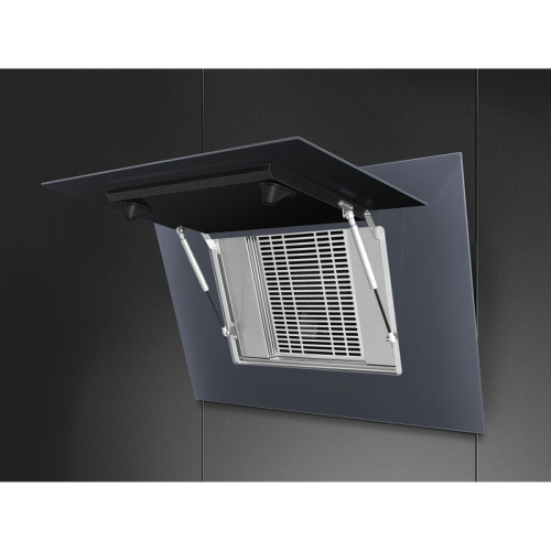 Вытяжка Smeg/ Настенная вытяжка, серия Linea,ширина 90 см,энергоэффективность А+,3 скорости,сенсорное управление,820м/ч, 2 фильтра,цвет Neptune Grey