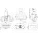 Вытяжка ELICA/ Вытяжка ELICA, 85 см, наклонная, LED освещение, сенсорное управление, таймер, 3 скорости + интенсивный режим, индикация насыщения фильтра, цвет серый