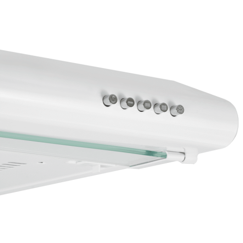 ВЫТЯЖКА MAUNFELD MPC 60 БЕЛЫЙ/ Подвесная вытяжка, 60см, 3 скорости, 430 м3/ч, LED освещение, цвет: белый, (угольный фильтр CF152A приобретается отдельно)