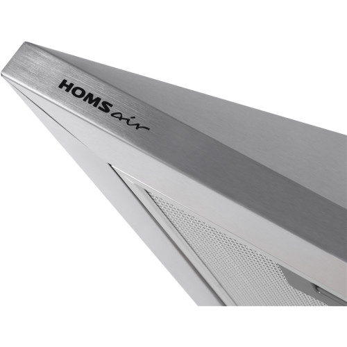 Вытяжка HOMSair DELTA 50 Inox/ подвесная, кнопочное управление, 3 скорости, 600 м3/ч, до 25 м2, 47 дБ, светодиодное LED-освещение, ДхШхВ: 475х500х180,нержавеющая сталь