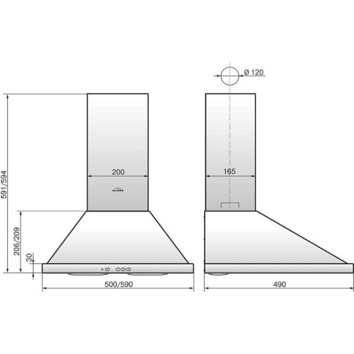 Вытяжка каминная Elikor Оптима 50П-400-П3Л белый управление: ползунковое (1 мотор)