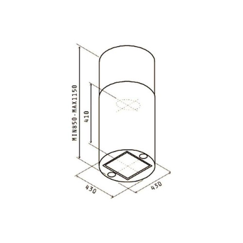 Вытяжка каминная Jet Air Pipe Island BL/A/43 черный управление: кнопочное (1 мотор)
