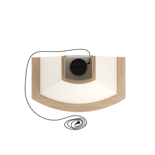 GOOD, Кухонная вытяжка ELIKOR Ротонда 90П-650-П3Д бежевый/дуб неокр