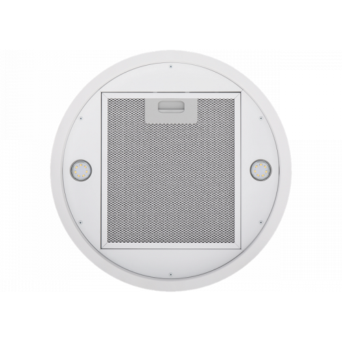 Вытяжка MAUNFELD LEE ISLA 39 WHITE островная вытяжка с потолочным креплением, 1050 м3, кухни до 40м2, 52дБ, LED, электронное управление, в опции угольный фильтр CF172C, белая