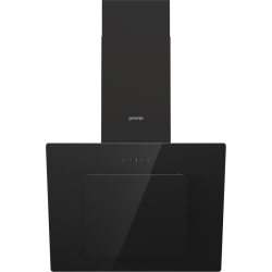 Вытяжка GORENJE/ Тип каминная наклонная,60см, сенсорное управление, мощность 782 куб.м, черная