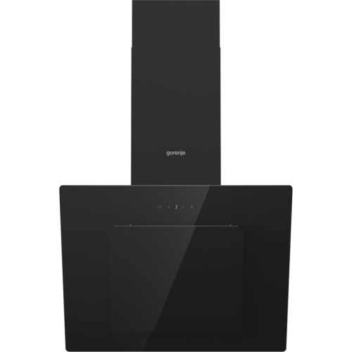 Вытяжка GORENJE/ Тип каминная наклонная,60см, сенсорное управление, мощность 782 куб.м, черная