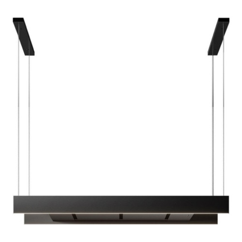 Вытяжка FALMEC LIGHT 120 BLACK, серия Design+, 123 см, островная, потолочная, электронное/кнопочное управление, светодиодное освещение, периметральное всасывание, 4 скорости, отвод/циркуляция, интенсивный режим, макс. производительность 500 м3/ч, угольный