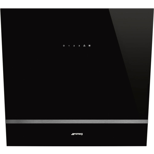 Вытяжки SMEG/ Linea, Вытяжка настенная, 60 см, черное стекло, нержавеющая сталь