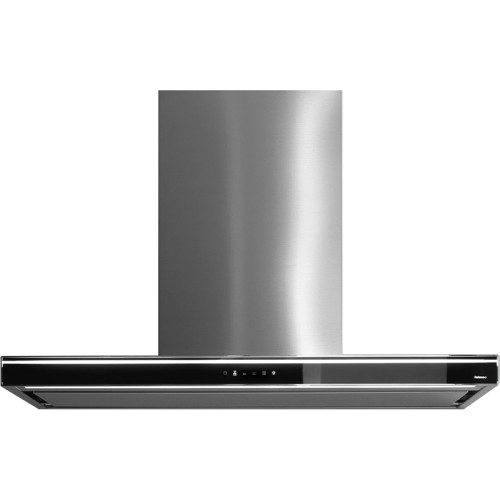 Вытяжка FALMEC LUMINA NRS GLASS BLACK 90, серия Silence - NRS, 90 см, Т-образная, сенсорное управление, неоновое освещение, периметральное всасывание, технология бесшумной работы NRS, 4 скорости, отвод/циркуляция, режим 24 часа, макс. производительность 8