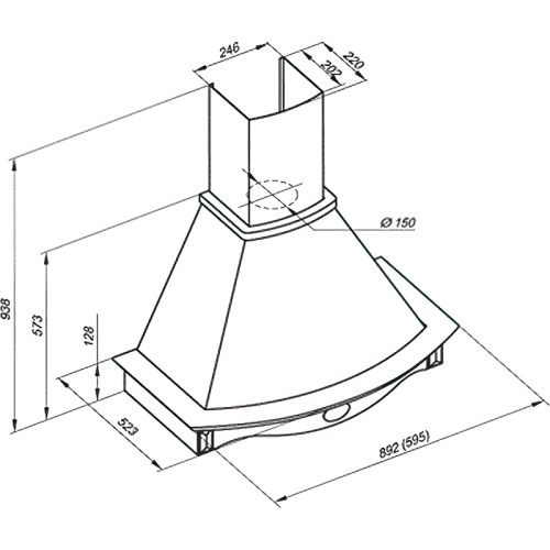 Retail&Kitchen, BEST, Кухонная вытяжка ELIKOR КВ Федерика 90П-650-П3Д, белый муар/дуб неокр