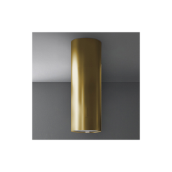 Вытяжка FALMEC POLAR EVO IS GOLD 35, 35 см, цилиндрическая, островная, электронное управление, светодиодное освещение, 4 скорости, отвод/циркуляция, максимальная производительность 1200 м3/ч, угольный фильтр в комплекте, цвет золото