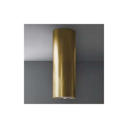 Вытяжка FALMEC POLAR EVO IS GOLD 35, 35 см, цилиндрическая, островная, электронное управление, светодиодное освещение, 4 скорости, отвод/циркуляция, максимальная производительность 1200 м3/ч, угольный фильтр в комплекте, цвет золото