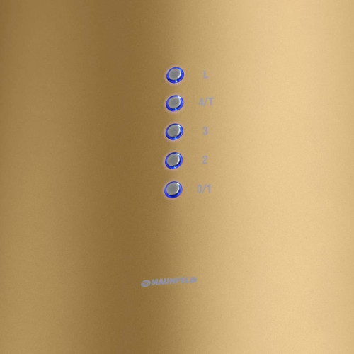 Вытяжка MAUNFELD LEE ISLA 39 GOLD островная вытяжка с потолочным креплением, 1050 м3, кухни до 40м2, 52дБ, LED, электронное управление, в опции угольный фильтр CF172C, золотая