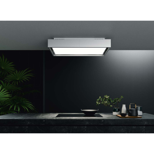 Вытяжка FALMEC VEGA 115 WHITE, серия Circle.Tech, островная, 115 см, электронное управление, пульт ДУ в комплекте, светодиодное освещение Dynamic Led Light, периметральное всасывание, технология горизонтальной фильтрации, 4 скорости, рециркуляция, интенси