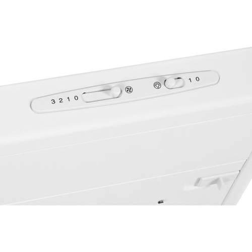 Вытяжка HOMSair HORIZONTAL 50 White/ подвесная, ползунковое управление, 3 скорости, до 12 м2, 45 дБ, светодиодное LED-освещение, угольный фильтр CF152 (H) 1 шт, 420 м3/ч, ШхДхВ: 500х465х80 мм,белый цвет