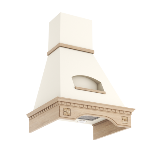 GOOD, Кухонная вытяжка ELIKOR Бельведер Флореале 60П-650-П3Д бежевый/дуб неокр