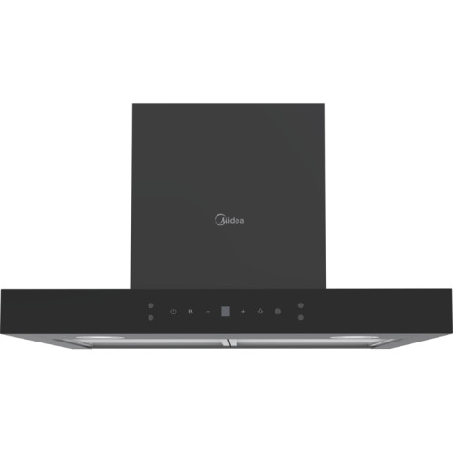 Наклонная вытяжка MIDEA/ MDK/Т-образная вытяжка MIDEA, ширина 60 см, сенсорное управление, производительность 900 м3/ч, LED освещение, 4 скорости цвет черный