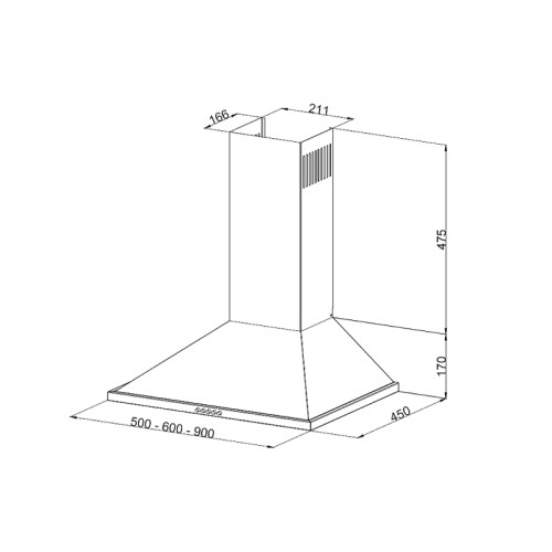 Вытяжка купольная,  retro, 60 см, механический контроль, 3 скорости работы, производительность 690 м3/ч, бежевый, металл, галогенное освещение, 600х450х170-645 мм.