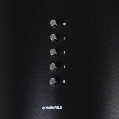 ВЫТЯЖКА MAUNFELD LEE SIDE (C) 39 BLACK/ Цилиндрическая настенная вытяжка, 1000 м3/ч, 52 дБ, кнопочное управление, 3 скорости, черная