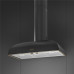 Вытяжка SMEG/ Coloniale, Вытяжка настенная, 90 см, антрацит, фурнитура латунная