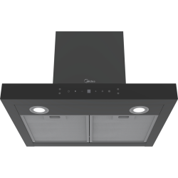 Наклонная вытяжка MIDEA/ MDK/Т-образная вытяжка MIDEA, ширина 60 см, сенсорное управление, производительность 900 м3/ч, LED освещение, 4 скорости цвет черный