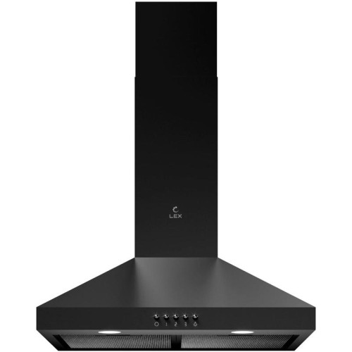 Вытяжка каминная Lex BRIZ 500 черный управление: кнопочное (1 мотор)