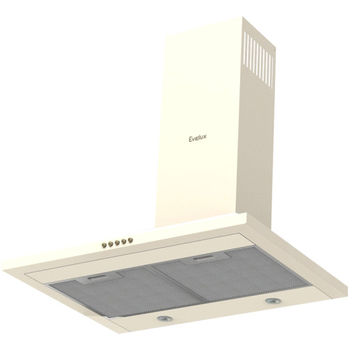 Вытяжка купольная,  retro, 60 см, механический контроль, 3 скорости работы, производительность 690 м3/ч, бежевый, металл, галогенное освещение, 600х450х170-645 мм.