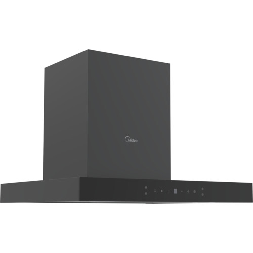 Наклонная вытяжка MIDEA/ MDK/Т-образная вытяжка MIDEA, ширина 60 см, сенсорное управление, производительность 900 м3/ч, LED освещение, 4 скорости цвет черный