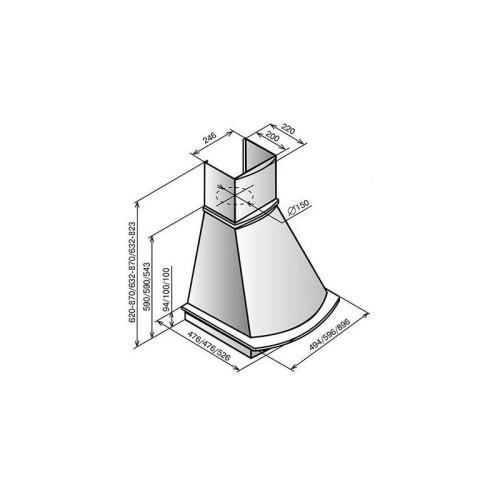Кухонная вытяжка ELIKOR Ротонда 60П-650-П3Л бежевый/дуб неокр.съемное
