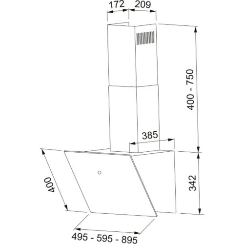 Вытяжка Franke/ BEST, Вытяжка Franke FVT 905 WH A, настенная, наклонная, 90 см, LED освещение, 3 скорости, 580 м3/ч, энергоэффективность А, цвет белый Вытяжка Franke/ BEST, Вытяжка Franke FVT 905 WH A, настенная, наклонная, 90 см, LED освещение, 3 скорости, 580 м3/ч, энергоэффективность А, цвет белый
