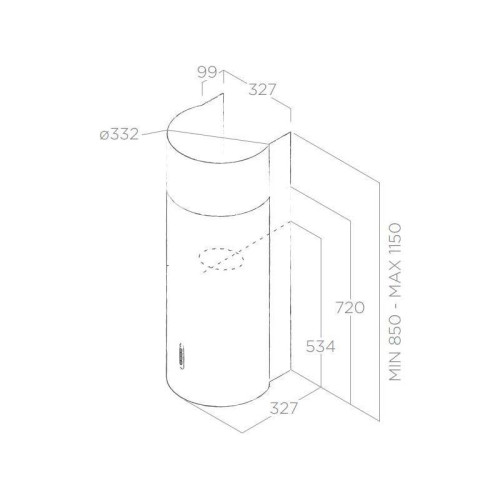 Вытяжка каминная Elica Stone IX/A/33 нержавеющая сталь управление: кнопочное (1 мотор)