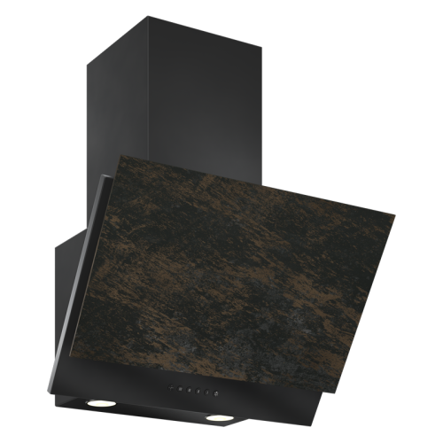 Retail&Kitchen, BEST, Кухонная вытяжка ELIKOR Рубин Ceramics S4 60П-700-Э4Д, антрацит/бронзовый травертин керамогранит