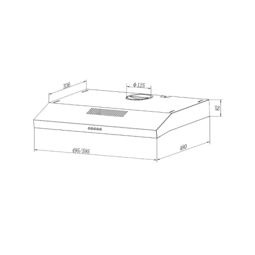 GOOD, Кухонная вытяжка ELIKOR КВ ECO ONE 60 BK черный, 60 см, 400 м3/ч