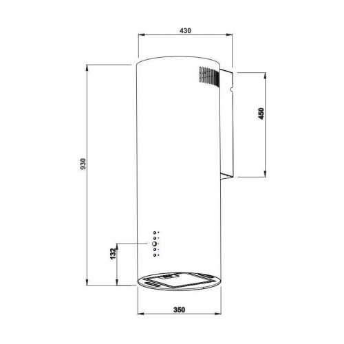 Вытяжка каминная Weissgauff Gracia WH белый управление: кнопочное (1 мотор)