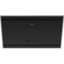 Настенная вытяжка SMEG/ Настенная вытяжка SMEG, 90 см, 3 скорости, интенсивный режим, автоматическое отключение, автовентиляция 2.0, сенсорное управление, периметральное всасывание, цвет матовый черный