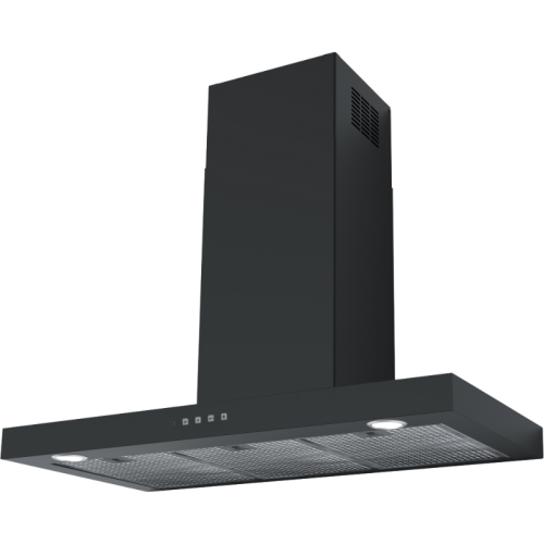 Вытяжка Franke/ BEST, Вытяжка Franke FDF EV8 90 BK, настенная, Т-образная, 90 см, LED освещение, 3 скорости + интенсивный режим, 710 м3/ч, энергоэффективность B, цвет черный