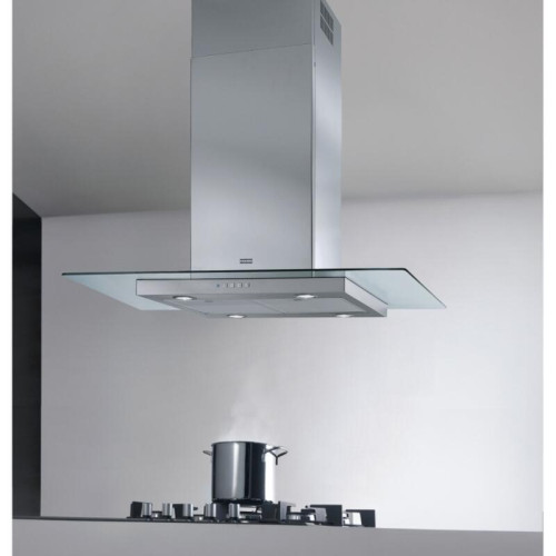 Вытяжка Franke/ BEST, Вытяжка Franke FGL 925 I XS NP, островная, Т-образная, 90 см, LED освещение, 3 скорости + интенсивный режим, 700 м3/ч, энергоэффективность B, цвет нержавеющая сталь + стекло