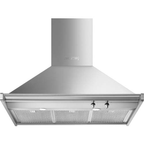 Вытяжка SMEG/ Classica,вытяжка каминного (настенного) типа, 90 см, нержавеющая сталь