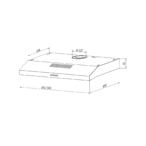 GOOD, Кухонная вытяжка ELIKOR КВ ECO ONE 60 WH белый, 50 см, 400 м3/ч