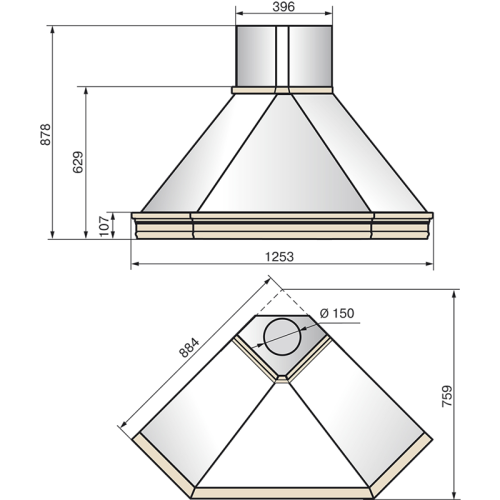 Retail&Kitchen, BEST, Кухонная вытяжка ELIKOR Форест Валенсия 90П-700-П3Д бежевый/дуб неокр
