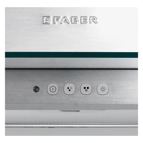 Вытяжка Faber/ BETTER, NICE LED SRM X/V NS A90, настенная, Т-образная, 90 см, 420 м3/ч, электронное управление, LED освещение, цвет нержавеющая сталь + стекло