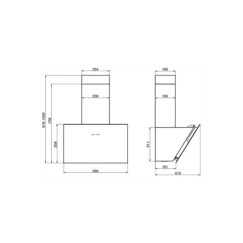 Вытяжка Антрацит 60П-650-Е3Д белый/белое стекло ELIKOR