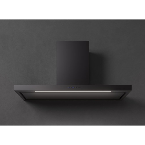 Вытяжка FALMEC PLANE BLACK NRS 120 (PLUS), серия Silence - NRS, 120 см, Т-образная, электронное/кнопочное управление, светодиодное освещение, технология бесшумной работы NRS, 4 скорости, отвод/циркуляция, макс. производительность 800 м3/ч, угольный фильтр